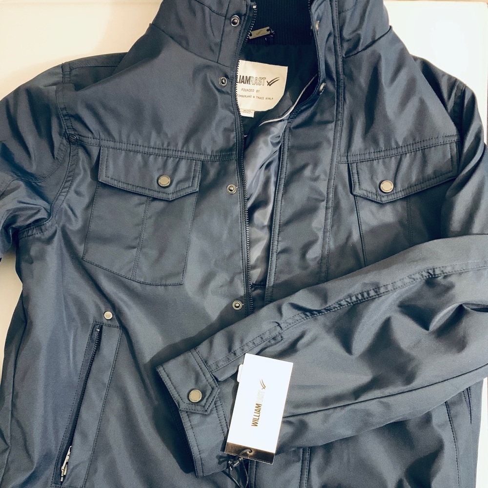 William Rast Men's Micro Tech Bomber Jacket - Picture 3 of 3